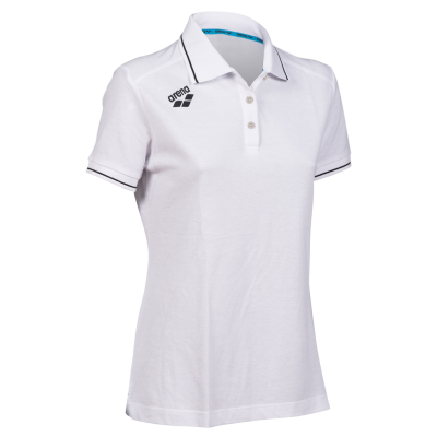Arena W Team Poloshirt Solid Cotton M white Damen Produktbild 1