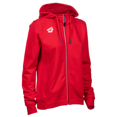 Arena W Team Hooded Jacket Panel L red Damen Produktbild 1