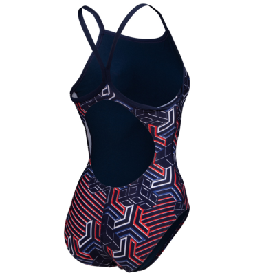 Arena W Arena Kikko Pro Swimsuit Lightdrop Back D 34 navy/team redwhiteblue Damen Produktbild 2