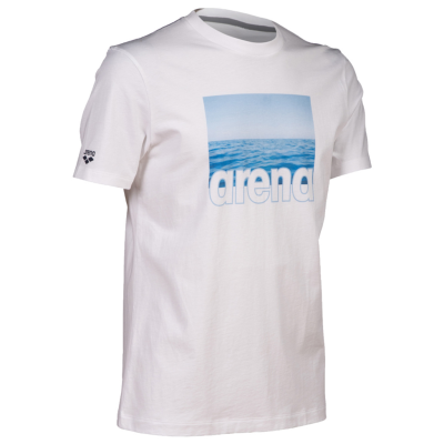 Arena M T-Shirt Solid Cotton XL white/sea Herren Produktbild 1