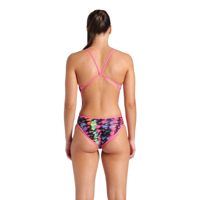 Arena W Arena Reversible Swimsuit Challenge Back D 34 royal multi/shocking pink Damen Produktbild 3