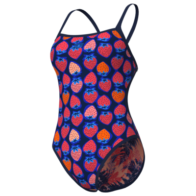 Arena W Arena Reversible Swimsuit Challenge Back D 36 navy/multi Damen Produktbild 1