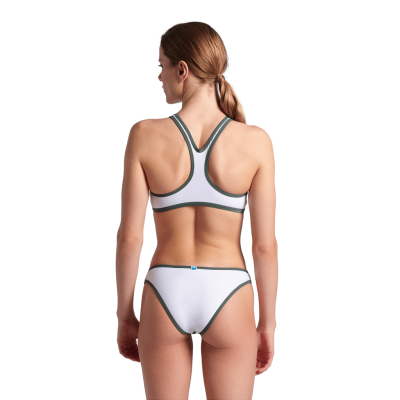 Arena W Arena Logo Brassiere Bikini Racer Back L sage multi/white/sage Damen Produktbild 3