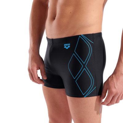 Arena M Arena Graphic Swim Short D 9 black/turquoise Herren Produktbild 1