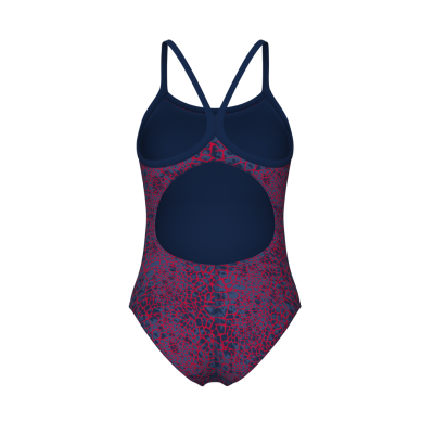 Arena W Arena Snakeskin Swimsuit Lightdrop Back D 36 navy/team redwhiteblue Damen Produktbild 2