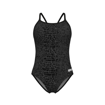 Arena W Arena Snakeskin Swimsuit Lightdrop Back D 44 black/team black Damen Produktbild 1