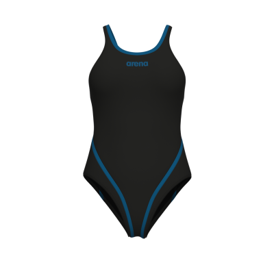 Arena W Arena Solid Swimsuit Tech Back D 32 black/blue cosmo Damen Produktbild 1