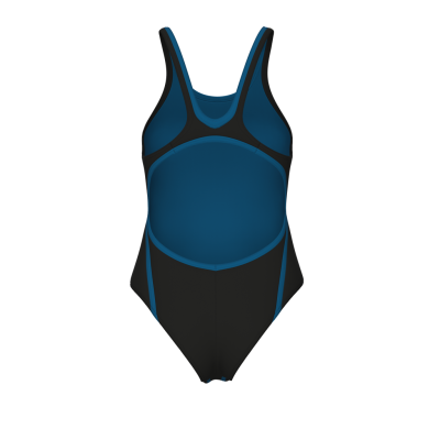 Arena W Arena Solid Swimsuit Tech Back D 42 black/blue cosmo Damen Produktbild 2