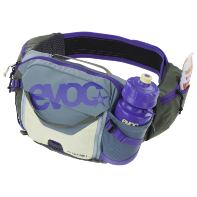 Evoc Hip Pack Pro 3L + 1.5L Bladder one size steel/violet/dark olive Unisex Produktbild 1