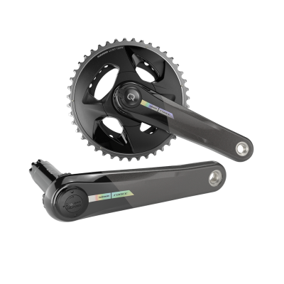 Quarq MY23 Power Meter Crankset Spindle Force AXS Wide 2x DUB 165mm/43/30t black/iridescent Produktbild 1