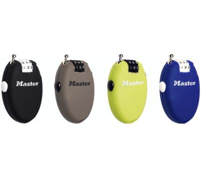 Master Lock Kabelschloss Retractor 4er Pack 2 mm x 700 mm Zahlenkombination einstellbar Produktbild 1