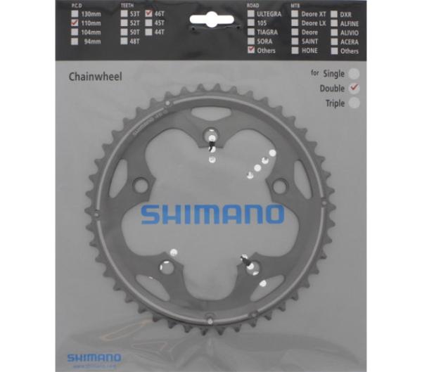 SHIMANO Kettenblatt FC-CX50 46 Z&auml;hne Silber