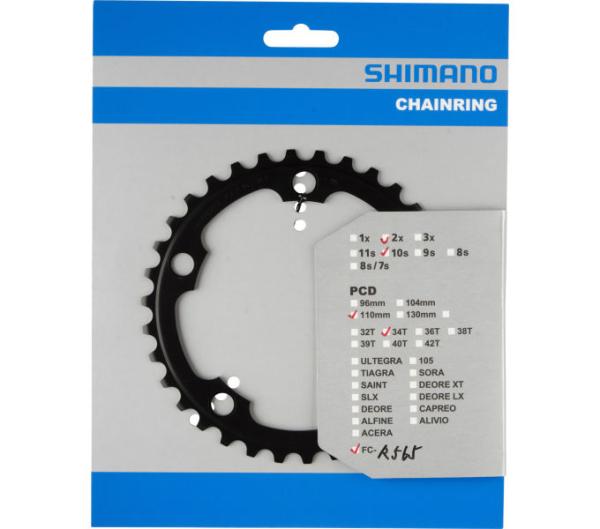 SHIMANO Kettenblatt FC-R565 34 Z&auml;hne Schwarz