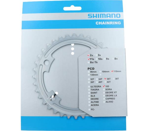 SHIMANO Kettenblatt 105 FC-5800 36 Z&auml;hne Silber