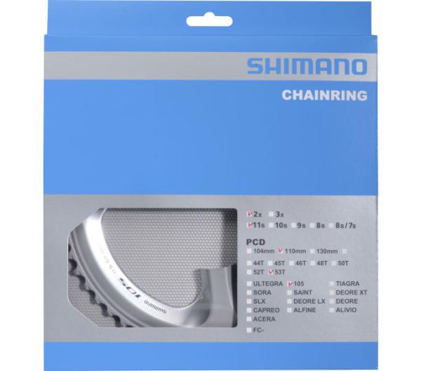 SHIMANO Kettenblatt 105 FC-5800 53 Z&auml;hne Silber