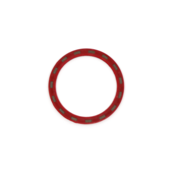 Race Face Spacer/Rubber Coated BLK one size pc red