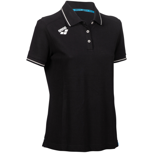 Arena W Team Poloshirt Solid Cotton S black Damen