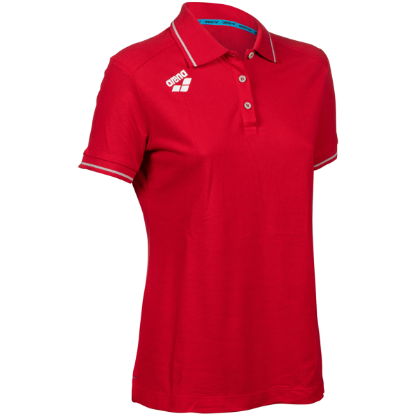 Arena W Team Poloshirt Solid Cotton S red Damen