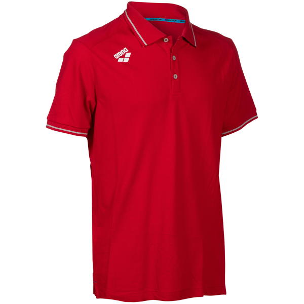 Arena Team Poloshirt Solid Cotton XS red Unisex