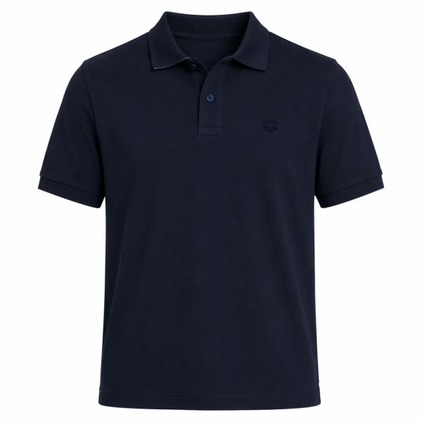 Arena M Poloshirt Solid Cotton Piquet M navy/aqua Herren