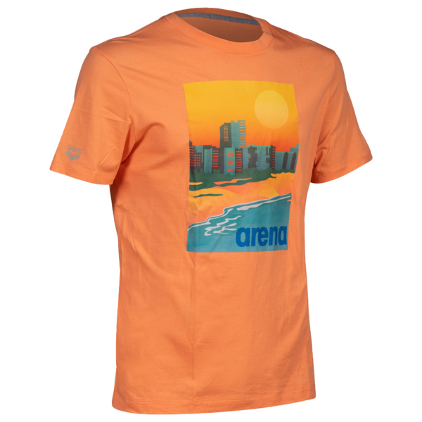 Arena M T-Shirt Solid Cotton M light nespola/sunset Herren