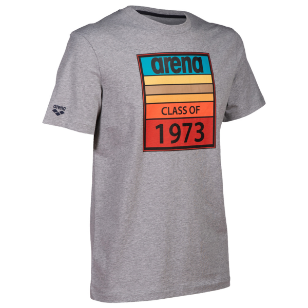 Arena M T-Shirt Solid Cotton M medium grey heather/arena 1973 Herren