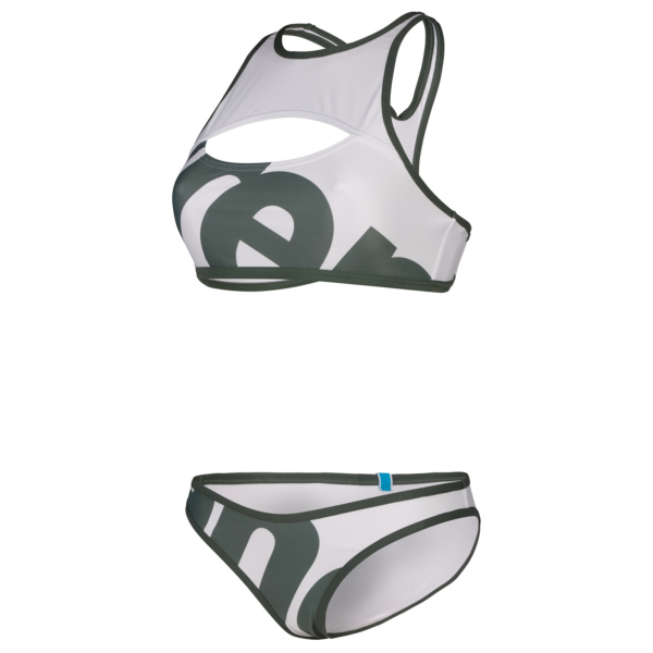 Arena W Arena Logo Brassiere Bikini Racer Back XS sage multi/white/sage Damen