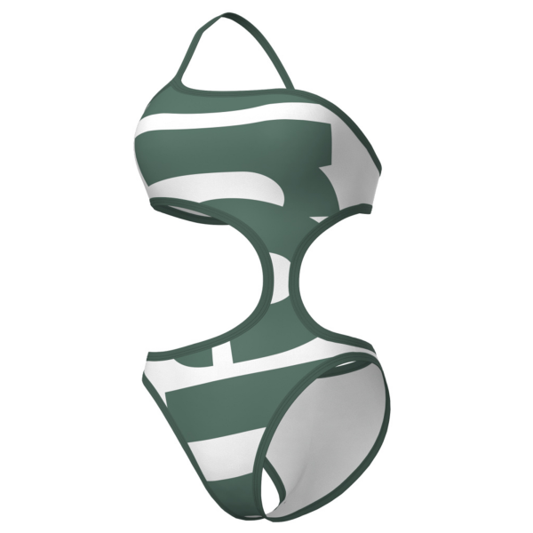 Arena W Arena Logo One Piece Single Shoulder L sage multi/white/sage Damen