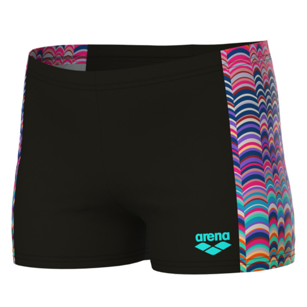 Arena B Arena Ondulation Swim Short 140 black/multi violet Jungen