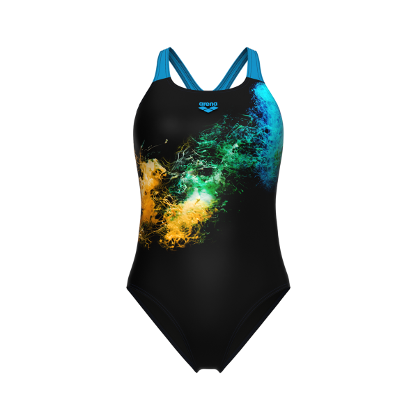 Arena W Arena Vibrant Swimsuit Swim Pro Back D 34 black/multi/turquoise Damen