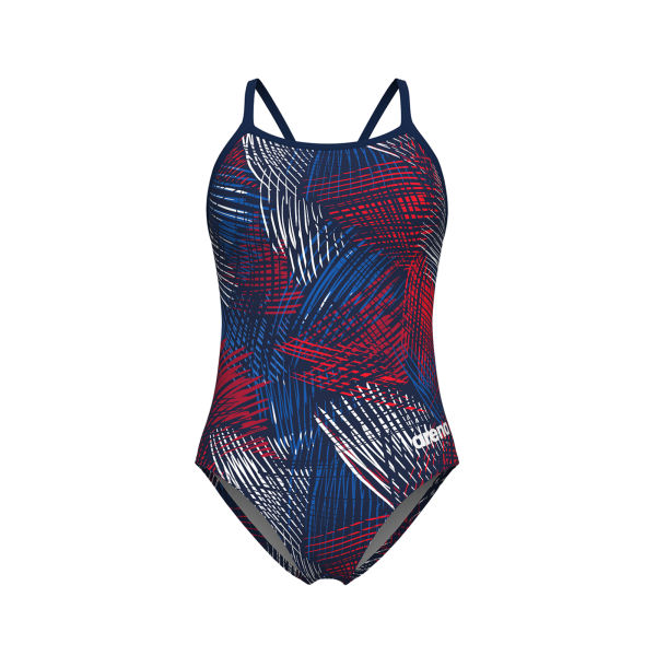 Arena W Arena Team Energy Swimsuit Lightdrop Back D 34 navy/team redwhiteblue Damen