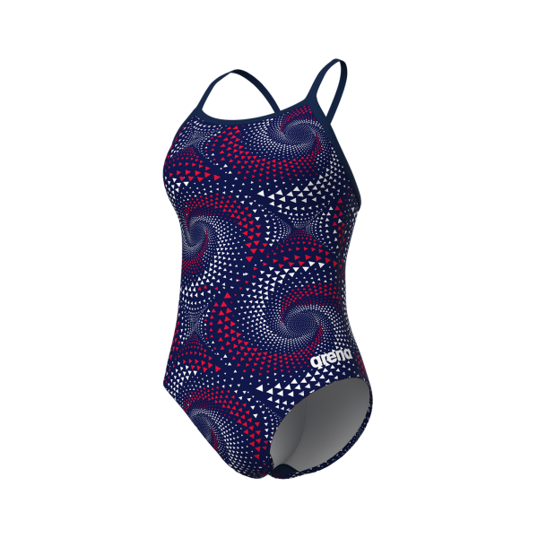 Arena W Arena Fireflow Swimsuit Lightdrop Back D 34 navy/team redwhiteblue Damen