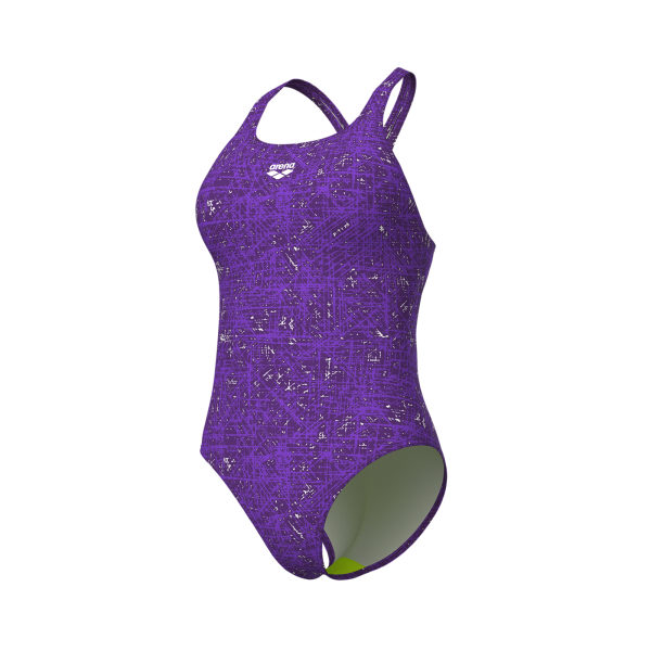 Arena W Arena Ribbed Swimsuit Swim Pro Back D 34 plum multi Damen