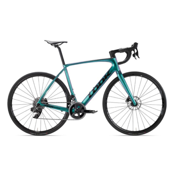 Look Bike 765 Optimum 2 Disc Brakes RIVAL ETAP 2X12 53cm / M chameleon green blue
