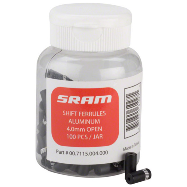 SRAM Shift Cable End Caps 4mm Qty 100 black