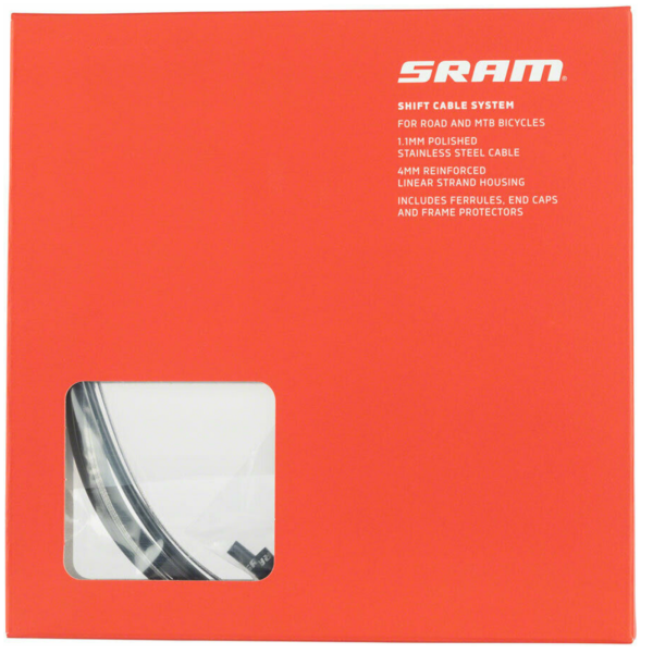 SRAM Shift Cable and Housing Kit stainless steel 4mm black