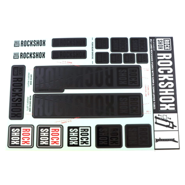 Rock Shox Fork Decal Kit, 30/32mm Forks MY18 stealth