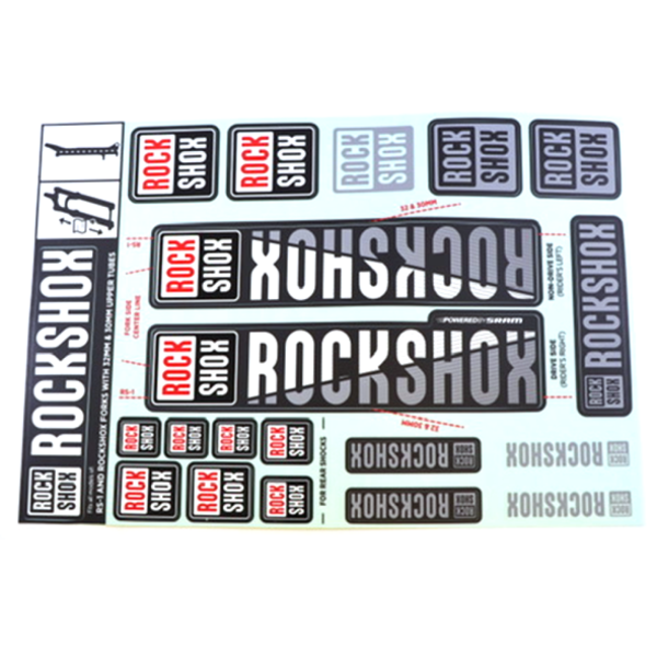 Rock Shox Fork Decal Kit, 30/32mm Forks MY18 white