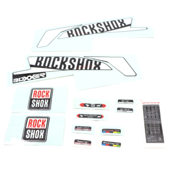 Rock Shox Fork Decal Kit, BoXXer 26/27.5 white for black