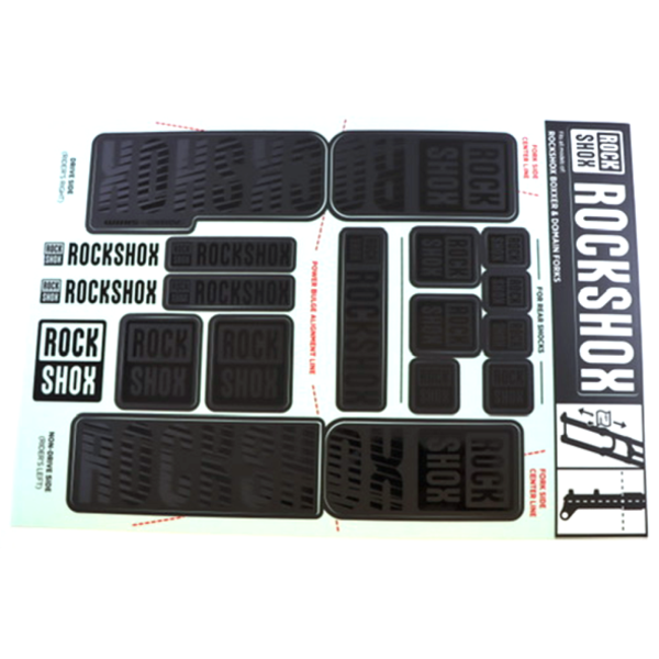 Rock Shox Fork Decal Kit, BoXXer/DomainDualCrownMY18 stealth