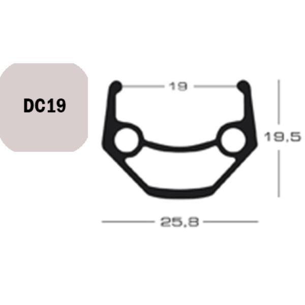 Exal FELGE DC 19 28" 36L SCHW 19-622 VL:6,5MM EINFACHOESEN
